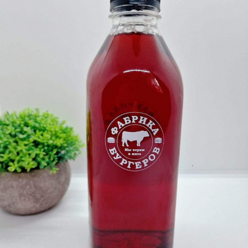 ПЭТ-Бутылка Квадрат с логотипом Артикул 8160